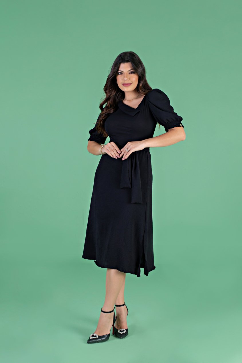 Vestido de Crepe Air Flow
