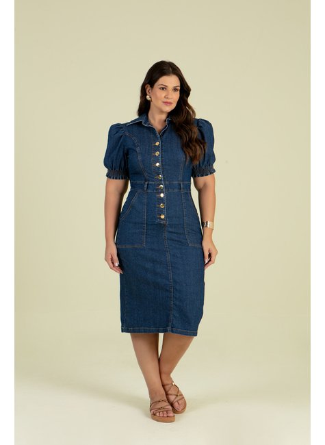 Chemise Jeans Curto Plus Size Vestido Jeans Vestido Midi Plus Size