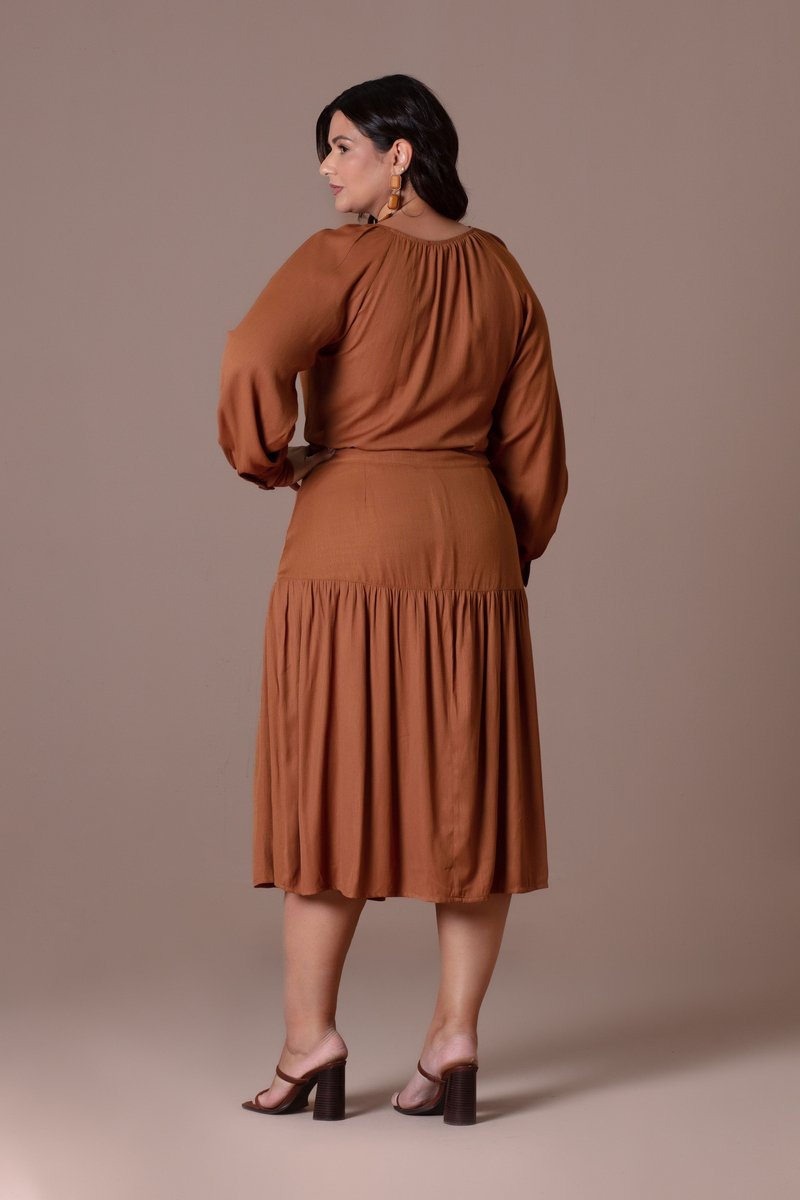 Conjunto Plus Size De Viscose Com Blusa Manga Longa Hadaza