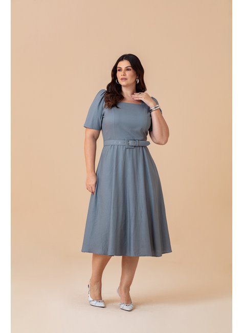 HOT Plus Size Vestido Gode Viscose Cinto Vestidos Plus Size