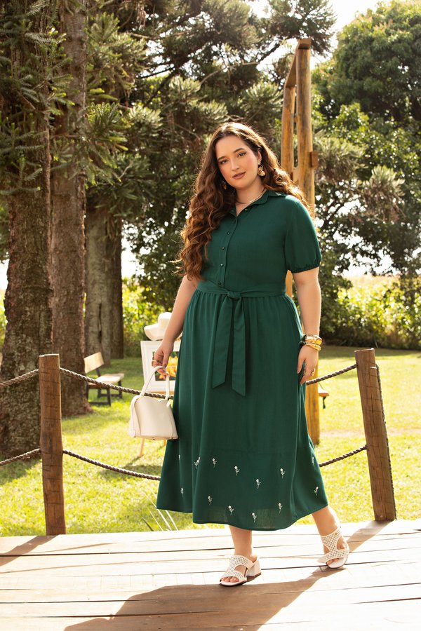Vestido De Tweed Com Recorte Princesa e Bolsos Hadaza